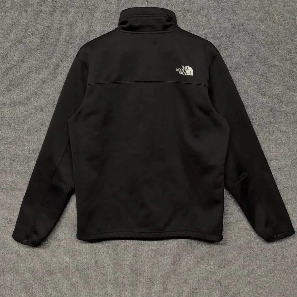 The North Face Mens Windwall Jacket Size M Black Full Zip Fleece Softshell Ski